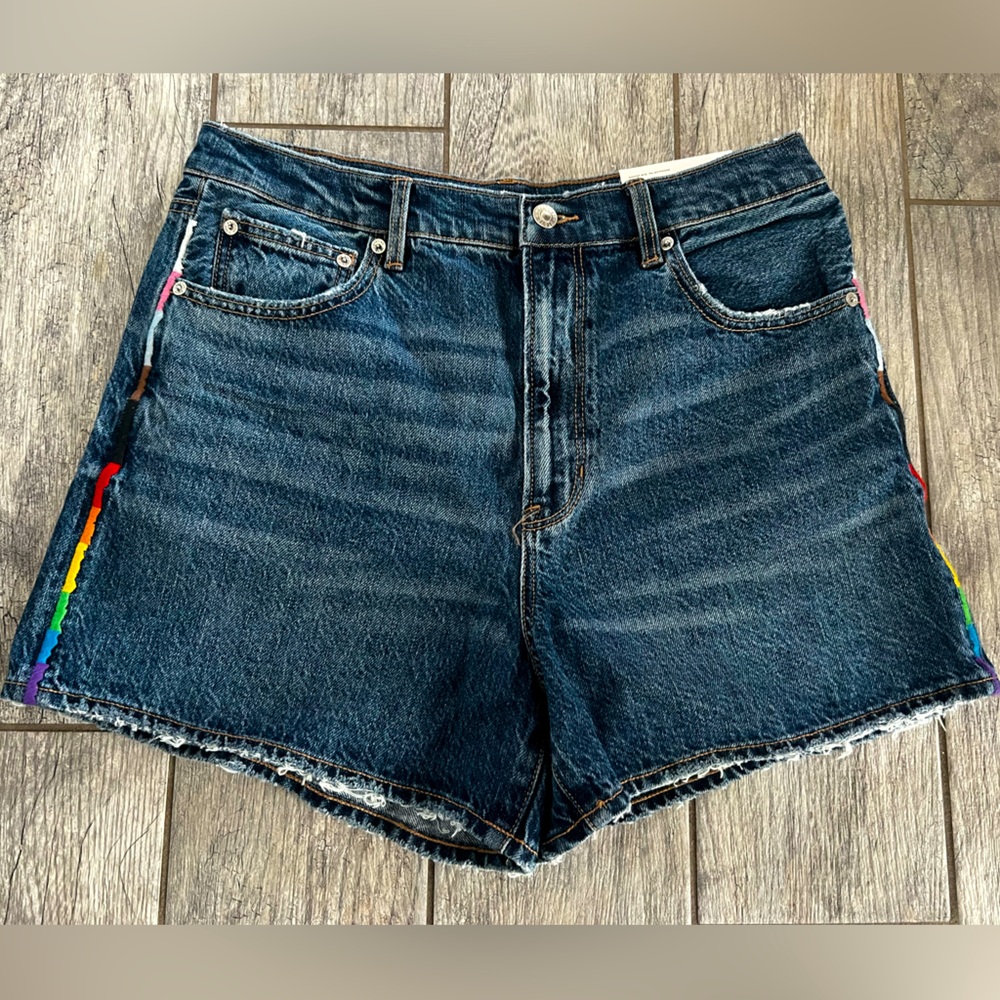 NWT American Eagle Pride line high rise boyfriend shorts, size 12